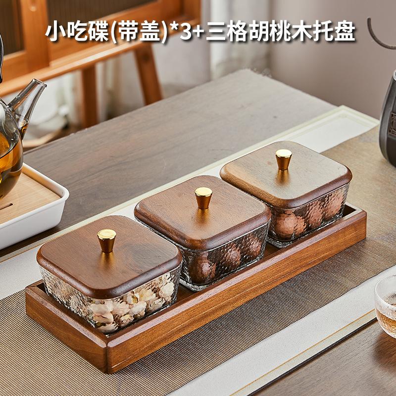 1 Set Glass Serving Tray Set