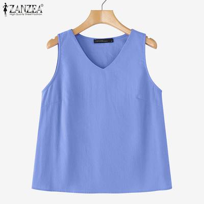 Women Casual V-Neck Summer Sleeveless Cotton Tank Tops