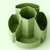 Desktop Stationery Organizer 5 Slots Stationery Storage Box 360 Degree Rotating Cute Pencil Cup Pot for Home Office School