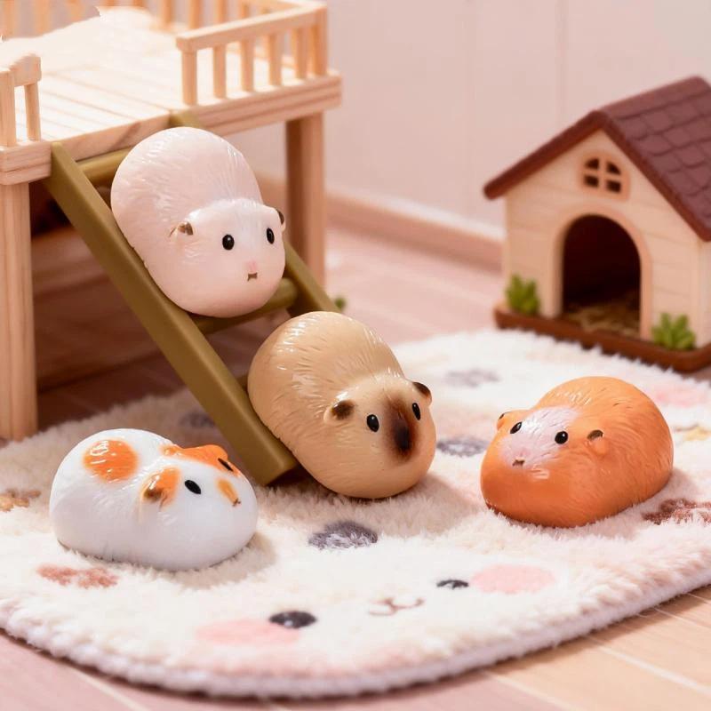 20Pcs Mini Guinea Pig Figurines Resin Cavy Miniature Animals Figurines Fairy Garden Miniature Moss Landscape Diy Crafts