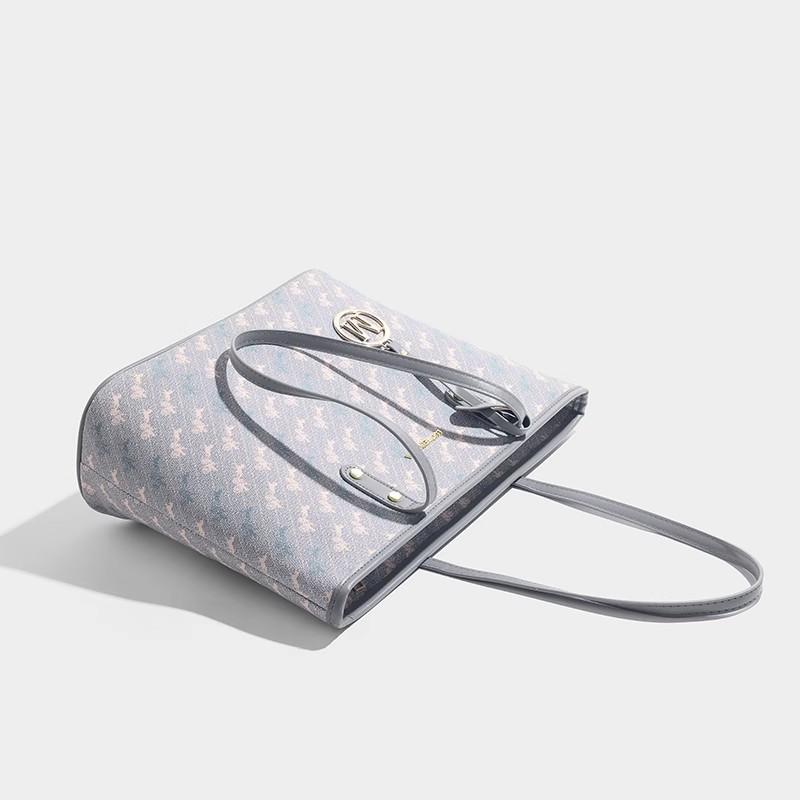 Büyük Kapasiteli Baskılı Tote Çanta İş Seyahati Omuz Koltuk Altı Çantası