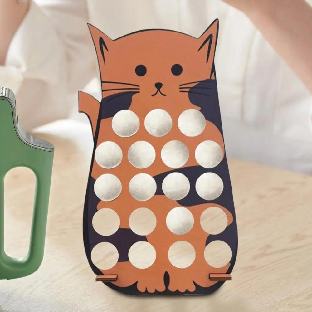 

Space-Saving Cat Coffee Pod Holder Multi-Tier Coffee Stand Coffee Bar Organizer Office Ornament коричневий