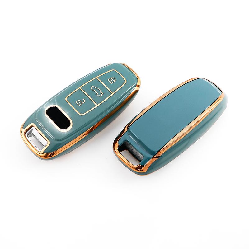 TPU Auto Fob Shell Holder Car Remote Key Case Cover For Q8 RSQ8 A6 C8 S6 RS6 A7 S7 RS7 A3 8Y A8 D5 4N RS E-tron GT Q4 Q7 4M