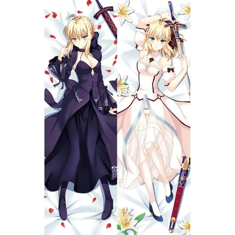 Japan Anime Fate/stay Night Saber Body Hugging Cover Double Sided Pillow Case Throw Cushion Dakimakura Waifu Pillowcase
