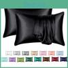 Silky Natural Pillowcase Pillowcase Stain Silk Pillowcase Mulberry Silk Pillow Case For Standard Queen King Pillow Cover