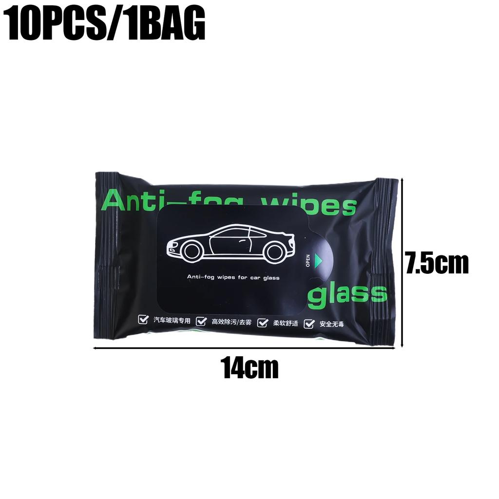 Auto Glass Defogging Wipes Portable Disposable Cleaning Wipes Car Windscreen Rearview Mirror Anti-fogging and Rainproof Wipes