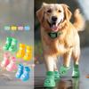 4Pcs Pet WaterProof Rainshoe Anti-slip Rubber Boot for Small Medium Large Dogs Cats Outdoor Shoe Dog Ankle Boots Pet Accessories