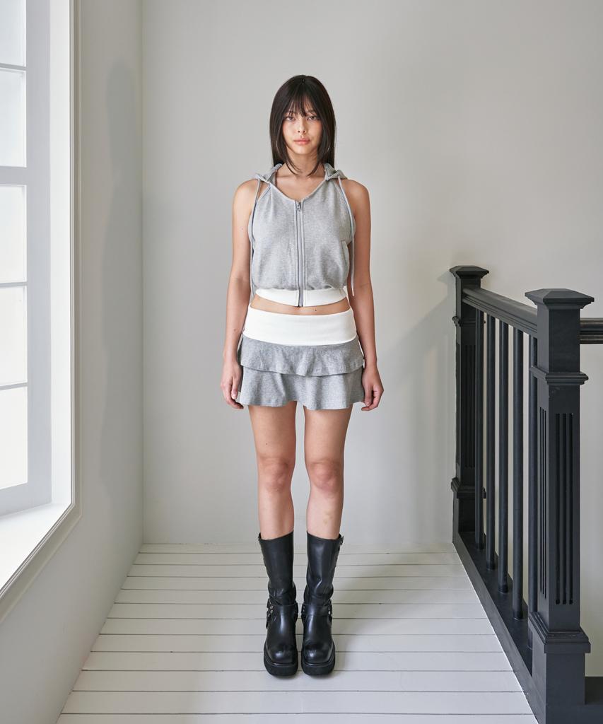 Poyeong 00 Can Can Skirts Gray Melange