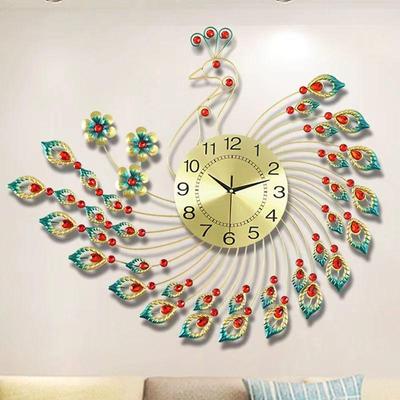 Peacock Clock Wall Hanging Clock Personalized Silent Decoration Quartz Clock
