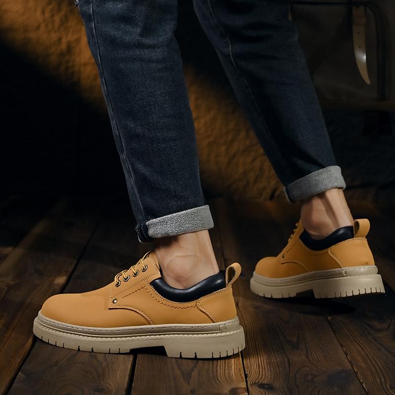 Brand Genuine Leather Men's Shoes Men Business Oxford Shoes Handmade Non-slip Flat Casual Shoe Comfortable Work Shoes Sneakers