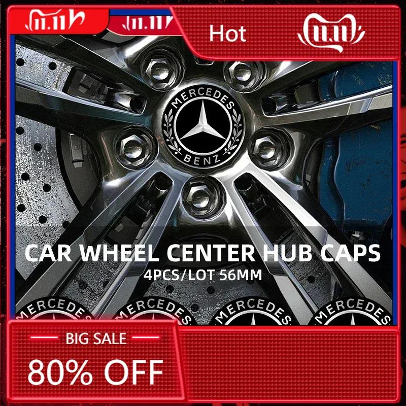 XBLVF1 C200 E200 New For Mercedes Benz 4Pc 56mm/65mm Car Wheel Center Hub Cap Auto Rim Covers For Mercedes Benz C180 C200 C260 C300 W10