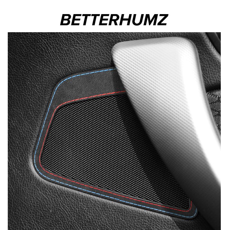 For BMW F20 2012- Made of Alcantara Car Interior Door Horn Ring Speaker Panel Trim Performance Sticker Tuning Accessories