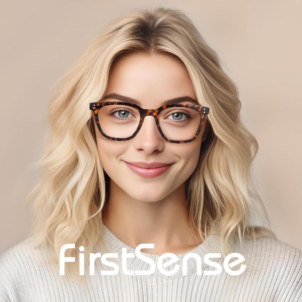 3 Pack Reading Glasses for Women Men, Square Blue Light Blocking Reading Glasses with Spring Hinge Anti Eyestrain Eyeglasses, Computer Readers with