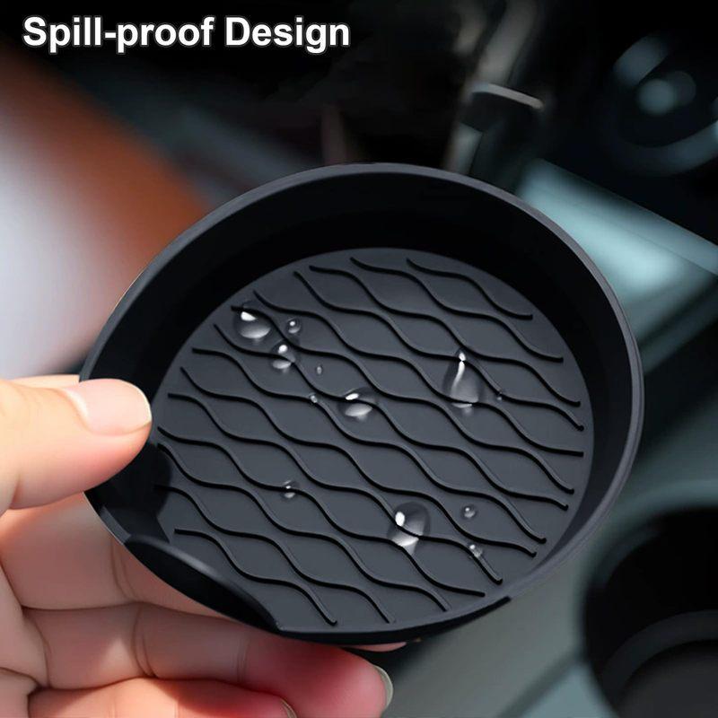 Non-Slip Car Cup Holder Coasters, Universal Waterproof Cup Mat for Vehicle Interior