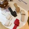 Women's Summer Woven One-Strap Lightweight Slippers - Korean Style, Versatile and Easy Beachwear