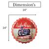 Metal Bottle Caps Wall Sign Plates - 14X14 Inches – RIDE FREE | Metal Wall Hanging Bottle Cap for Home, Farmhouse, Bar & Cafe Decoration