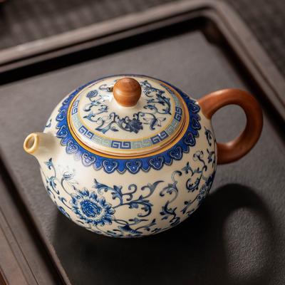 Juego de tetera Celadon Ru Kiln Xishi, tetera individual, juego de té Kung Fu de cerámica de alta calidad para el hogar