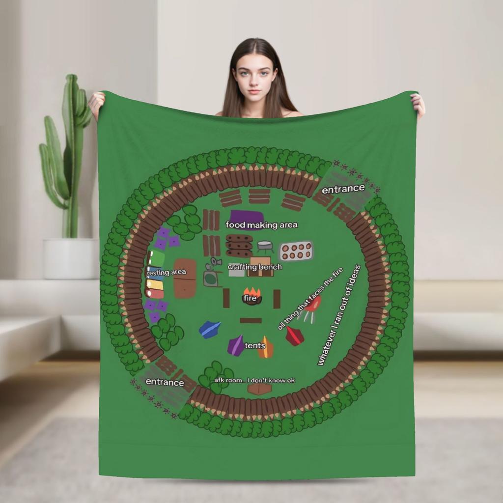 99 Nights in the Forest Base Ideas Blankets Survival Game Flannel Novelty Breathable Throw Blankets for Home All Season Office
