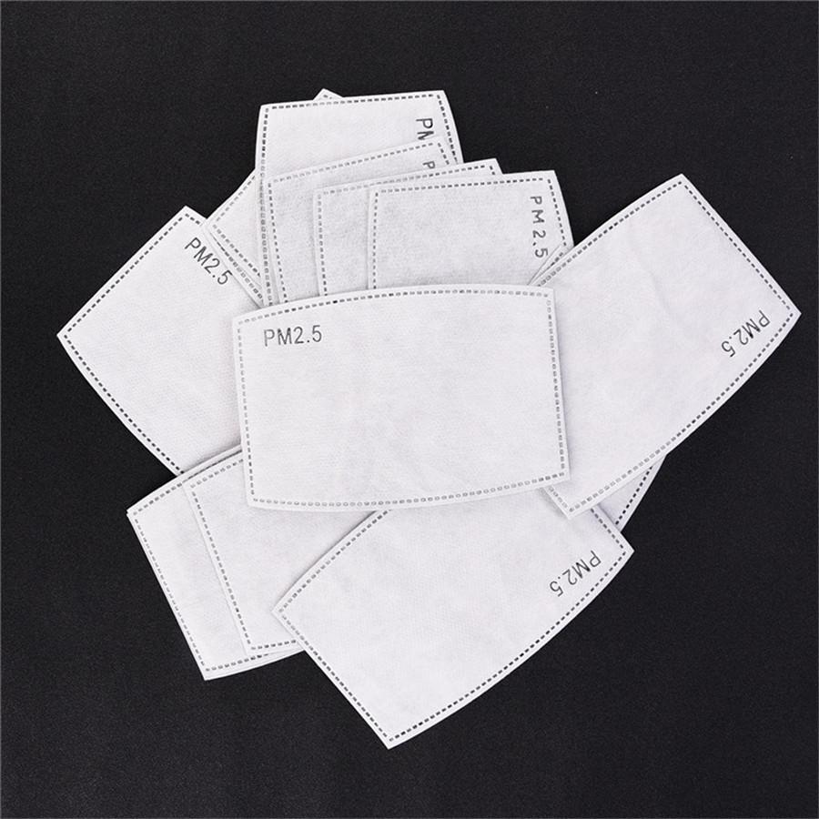 50Pcs Adult PM2.5 Activated Carbon Filter Paper Protective Face Cover Filters Insert
