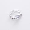 A variety of micro-set crystal zircon ring sweet and elegant ring popular jewelry
