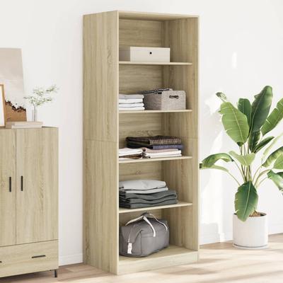 Vidaxl Wardrobe, Sonoma Oak Color, 80X50X200 Cm, Wood-Based Material