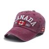 CANADA alphabet baseball cap washed cotton made old cowboy cap Canadian flag hat