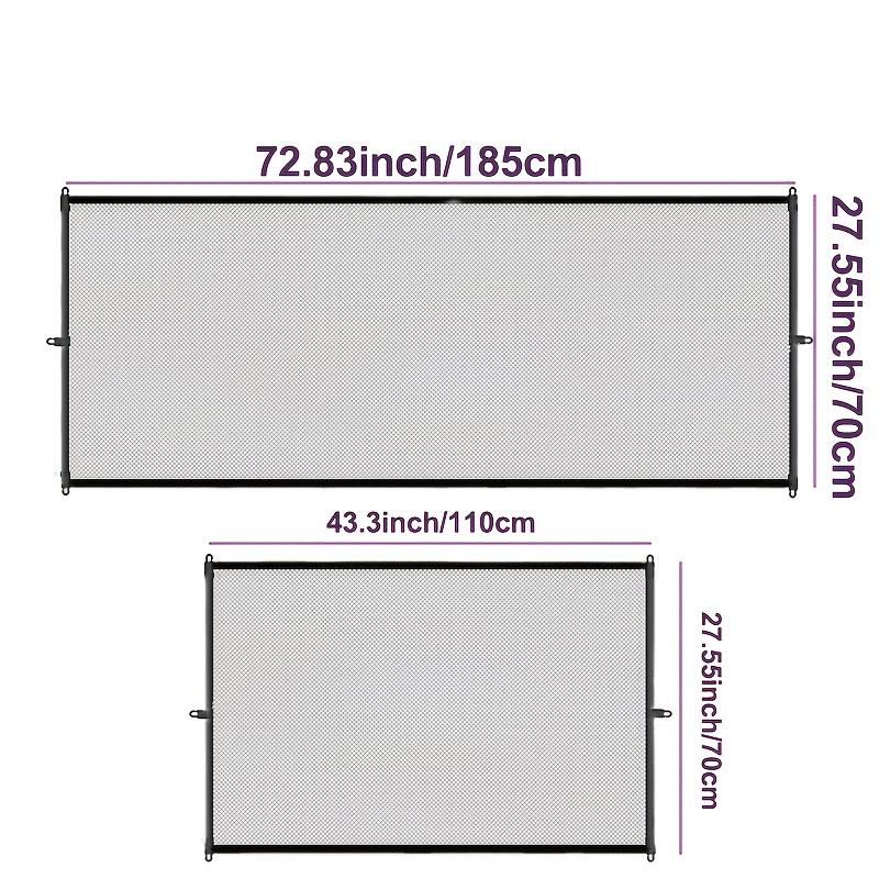 1pc Heavy-Duty Large No-Drill Dog Gate with Paw Print Locking Panels - Foldable Portable Pet Barrier, Safety Net for Doors