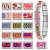 Wholesale Y2K Series Eyes Ball Flower Strawberry Heart Italian Charm Links Fit 9MM Stainless Steel Bracelet DIY Making Jewelry