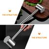 Stainless Steel Meat Tenderizer Mallet Heavy-Duty Kitchen Tool for Tenderizing Beef Chicken Pork and Steak  Ideal for Cooking