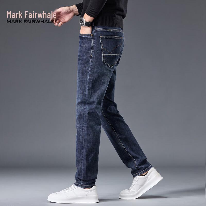 Mark Fairwhale 2025 Men's Retro Light Business Straight-Leg Jeans