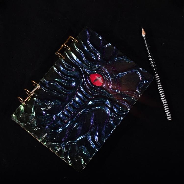 Kryt na zápisník Dračí oko Silikonová forma na odlévání epoxidovou pryskyřicí DIY Silikonová forma na knihu pro Shell M