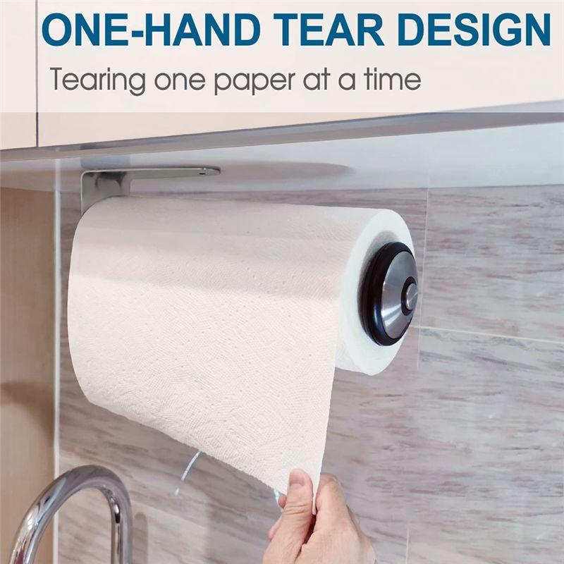 WON 1 PCS Paper Towel Holder Under Cabinet Self, Towel Holders Wall Mount Paper Towels Holder Rack For Kitchen