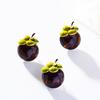Blucome Cute Cartoon Anime Mangosteen Shape Enamel Brooches for Women Men Suit Scarf Hijiab Pins