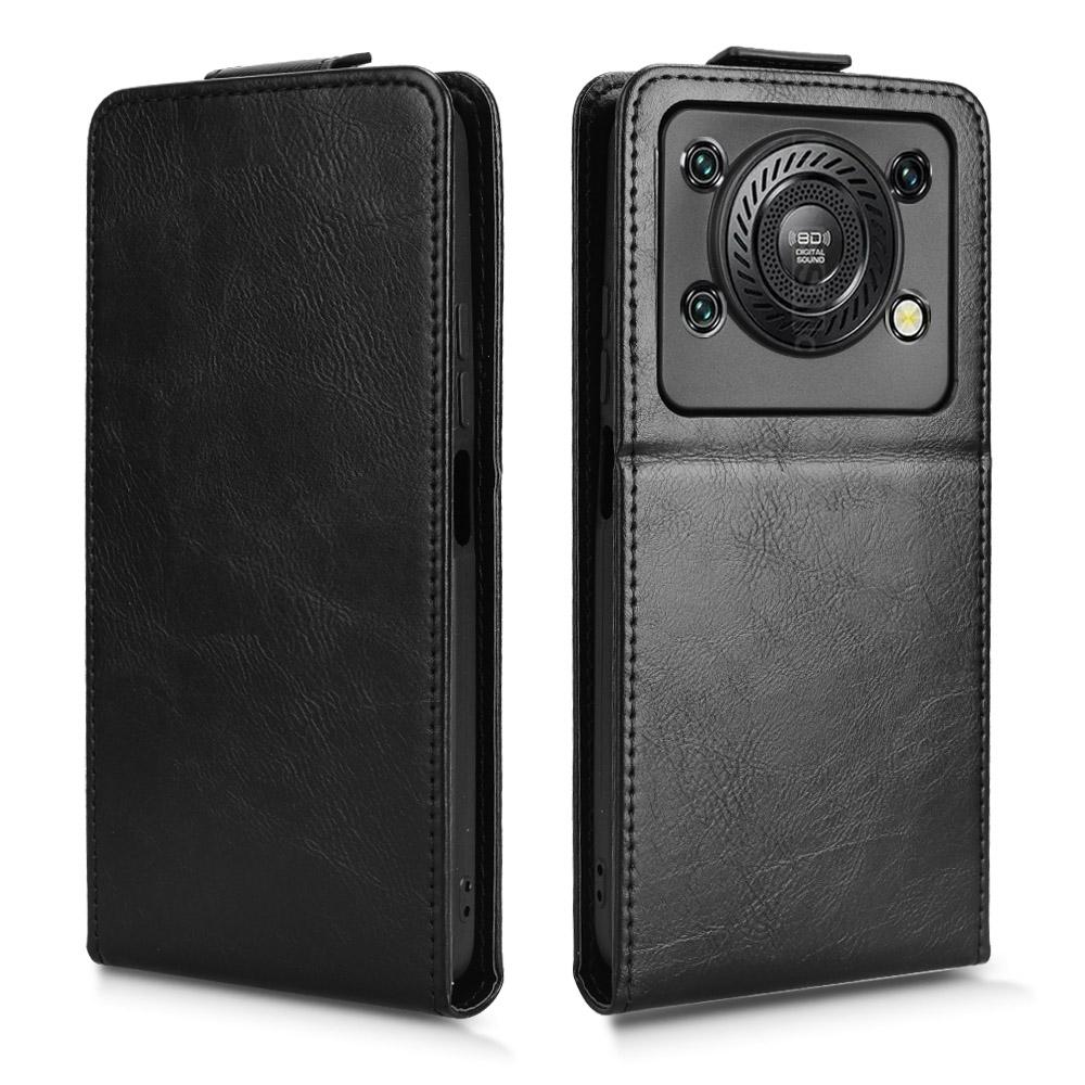 For Oukitel C60 Pro/C60 Stand Case Magnetic Clasp Vertical Flip Leather Phone Cover with Card Holder