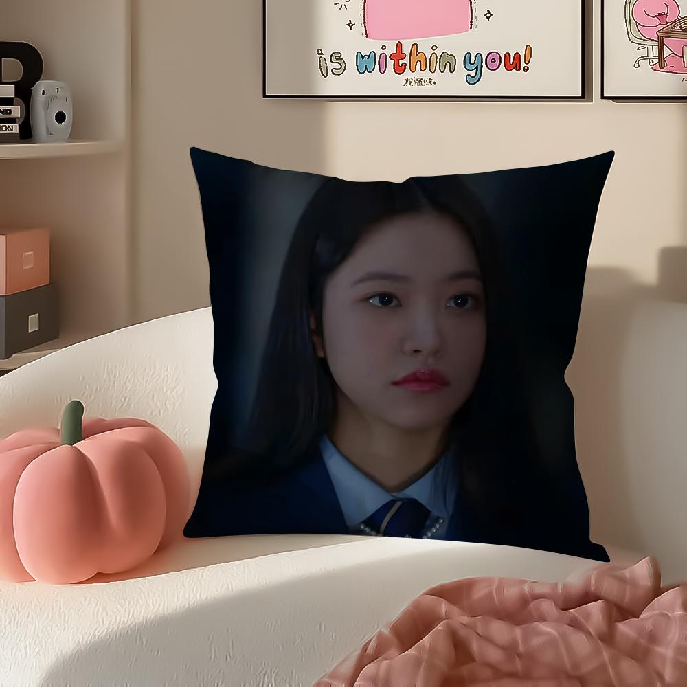 CCheongdamdong High SSchool Cushion Cover Pillowcase Short Plush Invisible zipper Room Sofa Cushion Cover