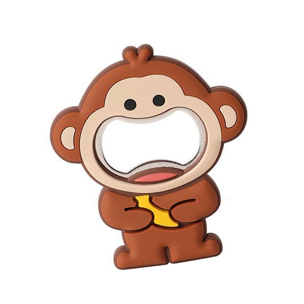 Creative Animal Bottle Opener Magnetic Refrigerator Decor Dual Purpose Kitchen Tool Safe PVC Material