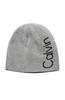 Calvin Klein Reversible Black and Grey One Size Men's Beanie, Logo,