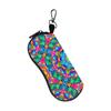 Celestial Galaxy Sunglasses Case, Soft Neoprene Glasses Bag With Carabiner, Portable Protective Eyeglass Pouch For Women Men