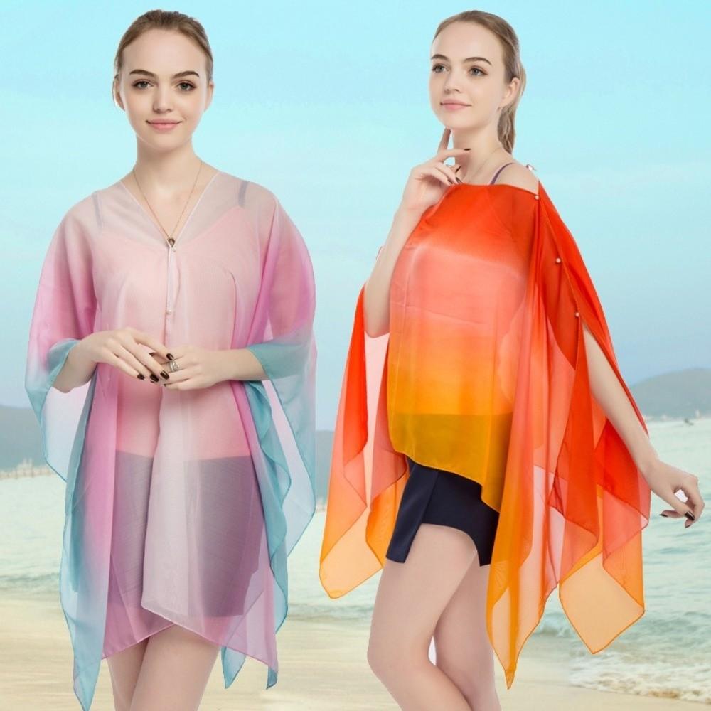 Chiffon Sunscreen Shawl Sun Protection Pullover Top Fashion Chiffon Shrug Summer