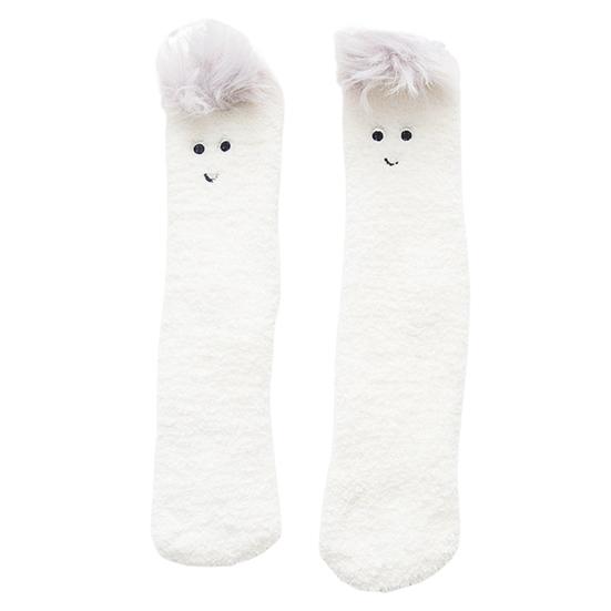 

1 Pair Adults Socks Cartoon Cat Rabbit Alpaca Giraffe Chick Fuzzy Fluffy Thickened Stretchy Keep Warm Coral Fleece Autumn Winter Floor Sleeping Socks