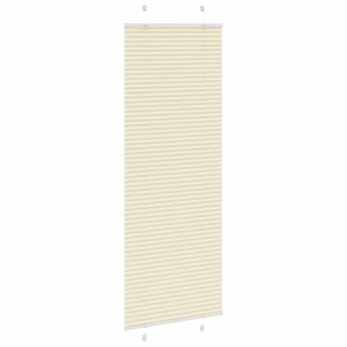 VidaXL Store Plissé Crème 75x200 Cm Largeur Du Tissu 74,4 Cm Polyester, Window Pleated Blind, Accordion Blind, Blind 4015308