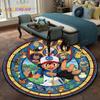 Runder Teppich für Wohnzimmer Teppiche Schlafzimmer Kinder PIkachu Teppich Badezimmermatte Cartoon Pokemon Druck Bodenmatte Kinderzimmer Teppich