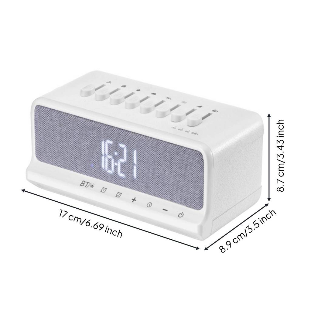 Speaker Clock Multifunctional with Alarm Rechargeable Sound Machine for Heavy