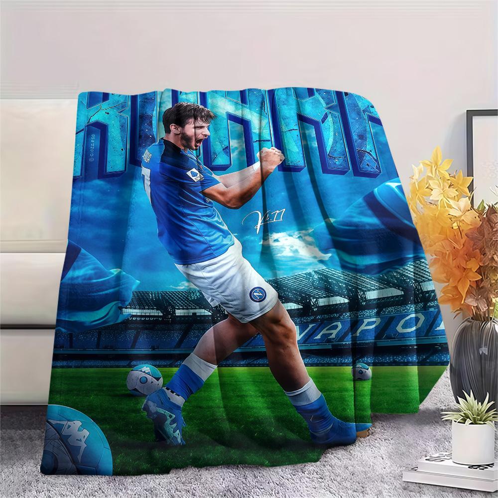 SSC Napoli Print FlAannel Blanket, High quality Comfortable for All Seasons, Home Decor, Warmth and Comfort