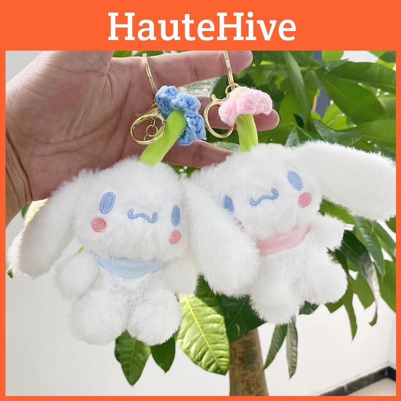 Stylish And Cute Cinnamon Dog Plush Keychain Soft Cuddly Hanging Toy For Bags