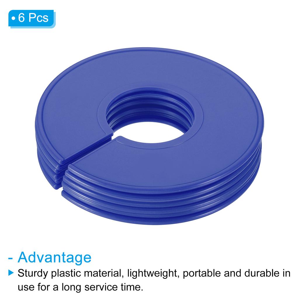 6/12PCS Multicolor Round Hangers Closet Dividers DIY Clothing Size Dividers for Clothes Stores Closet Home Blank Dividers