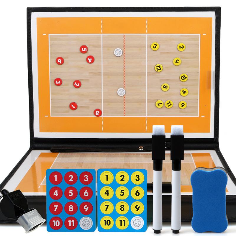 Foldable Magnetic Volleyball Tactical Board for Coaches & Referees