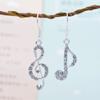 Stylish Women Gift Music Note Drop Fashion Accessories Earrings Jewelry Drop Earring Crystal Dangle