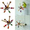 Birdcage Climbing Rotating Perch Wheel Toy Parrot Perches Cage Accessories Toy Resting Perch Toy for Parakeets Budgies