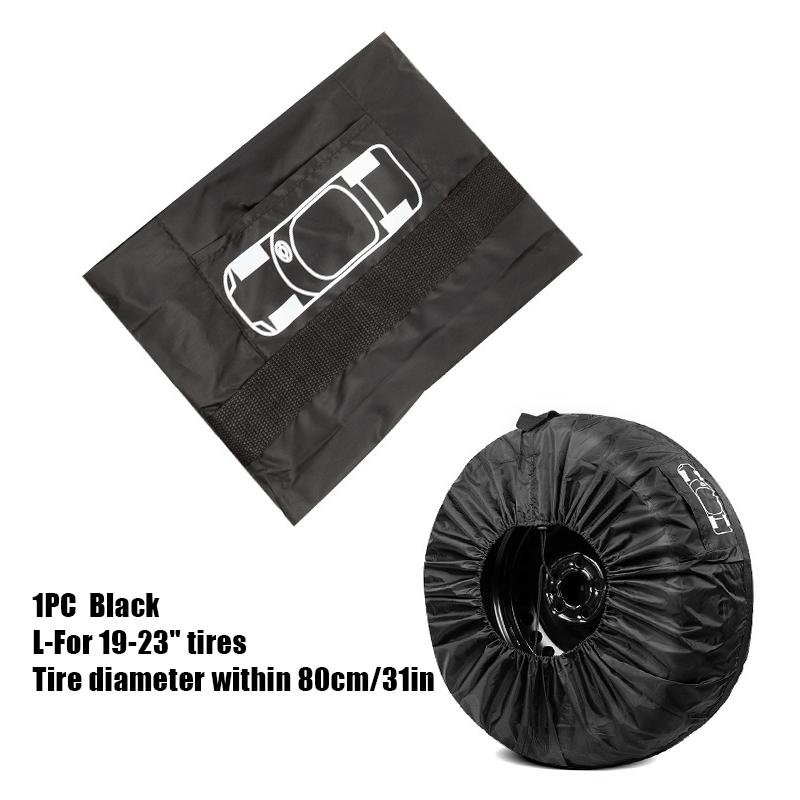 4Pcs Universal Car Spare Tire Cover Polyester Waterproof Durable Tire Storage Bags Vehicle Wheel Protector Tyre Accessories